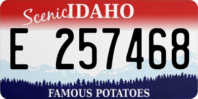 ID license plate E257468