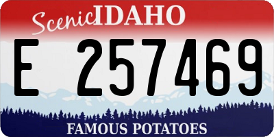 ID license plate E257469