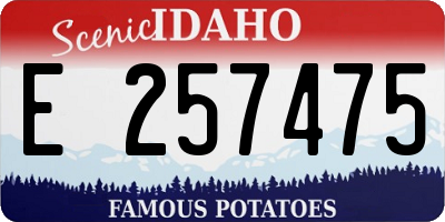 ID license plate E257475