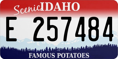 ID license plate E257484