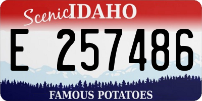 ID license plate E257486