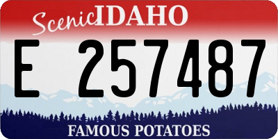 ID license plate E257487