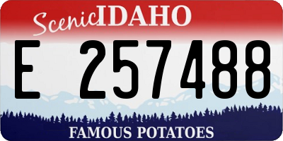 ID license plate E257488