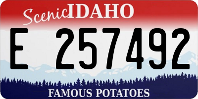 ID license plate E257492