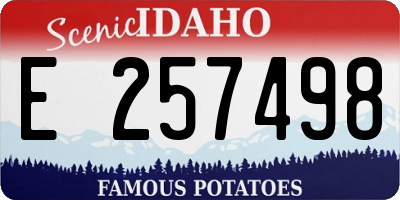 ID license plate E257498
