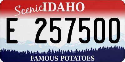 ID license plate E257500