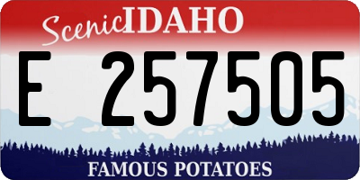 ID license plate E257505