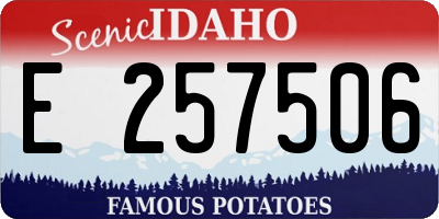 ID license plate E257506