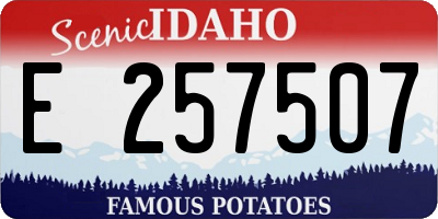 ID license plate E257507
