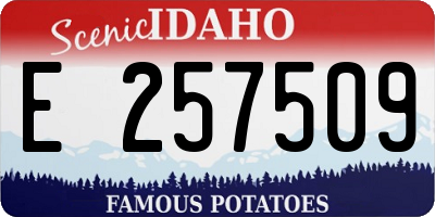 ID license plate E257509
