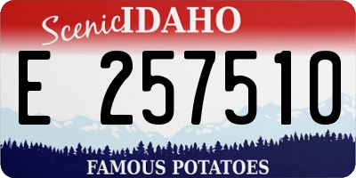 ID license plate E257510