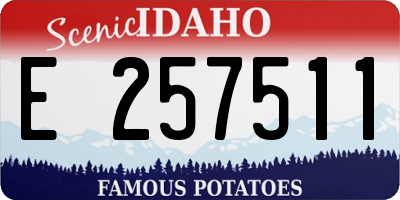 ID license plate E257511