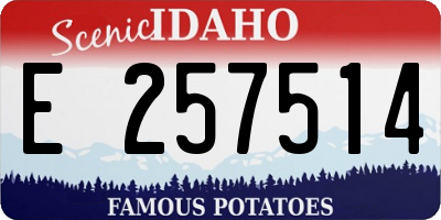 ID license plate E257514