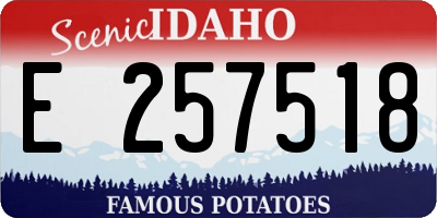 ID license plate E257518