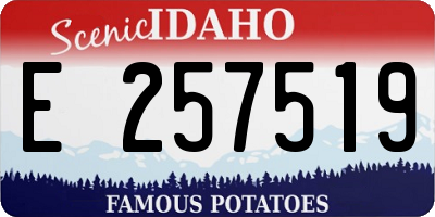 ID license plate E257519