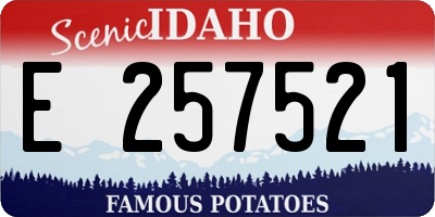 ID license plate E257521
