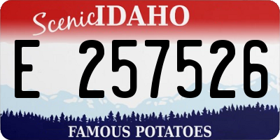 ID license plate E257526