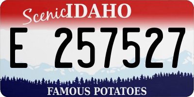 ID license plate E257527