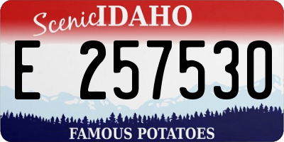 ID license plate E257530