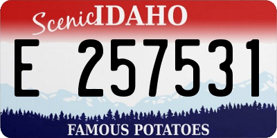ID license plate E257531