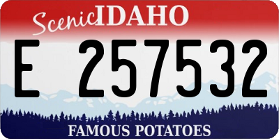 ID license plate E257532