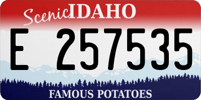 ID license plate E257535
