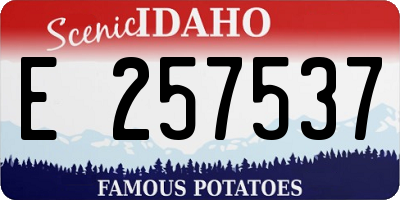 ID license plate E257537