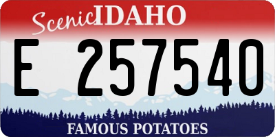 ID license plate E257540