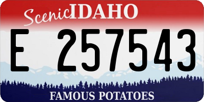 ID license plate E257543