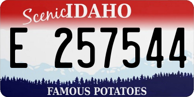 ID license plate E257544