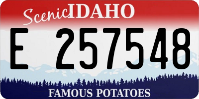 ID license plate E257548