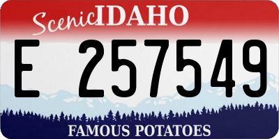 ID license plate E257549