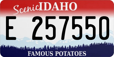 ID license plate E257550