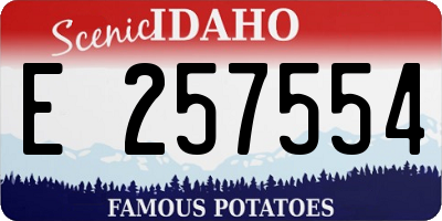 ID license plate E257554