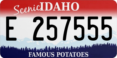 ID license plate E257555
