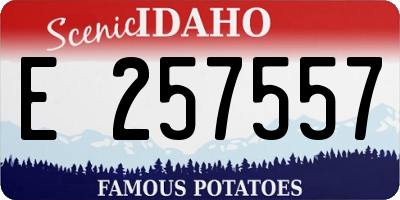 ID license plate E257557