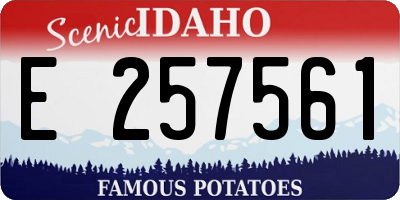 ID license plate E257561