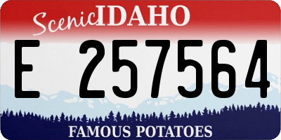 ID license plate E257564