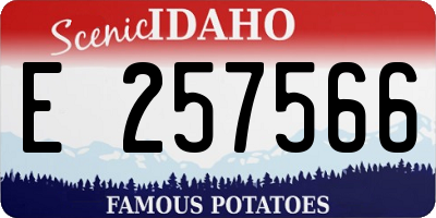 ID license plate E257566