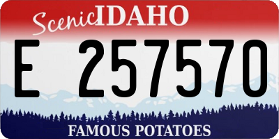 ID license plate E257570