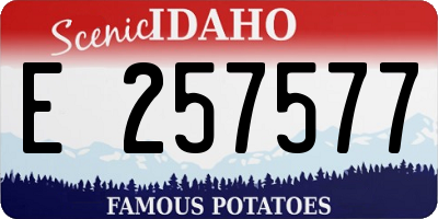 ID license plate E257577