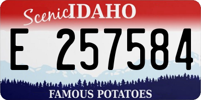 ID license plate E257584