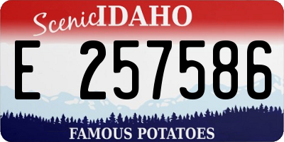 ID license plate E257586