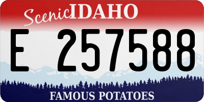 ID license plate E257588