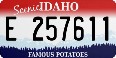 ID license plate E257611