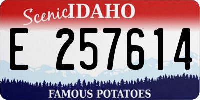 ID license plate E257614