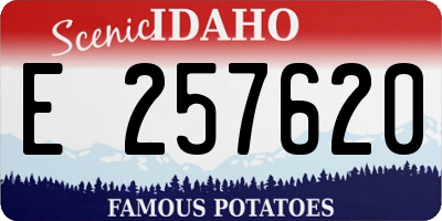 ID license plate E257620