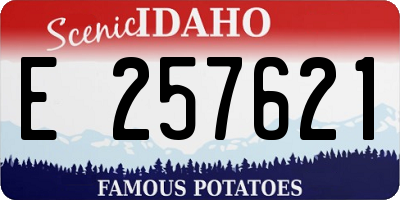 ID license plate E257621