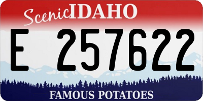 ID license plate E257622