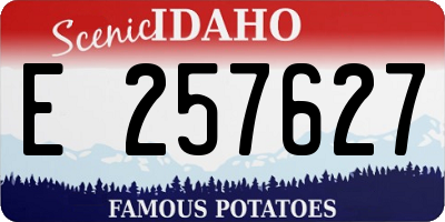 ID license plate E257627